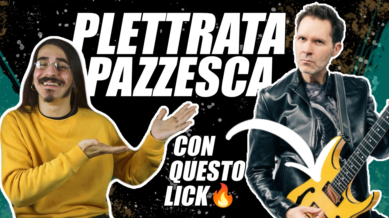 plettrata alternata chitarra elettrica esercizio sulla scala maggiore