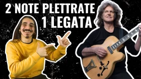 esercizio chitarra elettrica :2note plettrate una legata