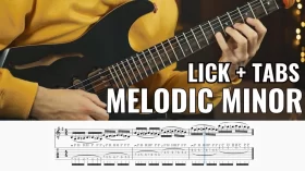 LICK scala MINORE MELODICA e TABS
